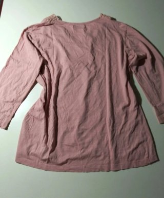 Blusa Rosa com Detalhe Crochê