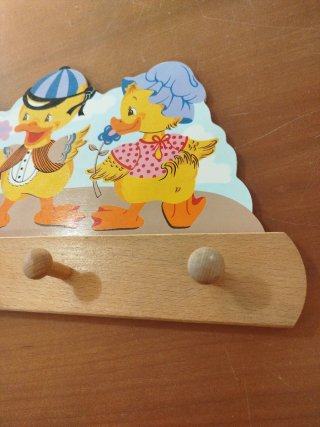 Appendiabiti legno con paperelle