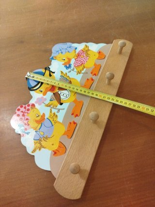Appendiabiti legno con paperelle