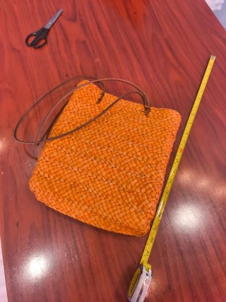 Bolso tejido naranja
