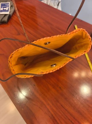 Bolso tejido naranja