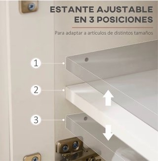 Aparador Cocina Blanco y Madera