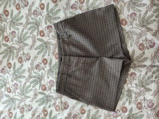 Pantalón corto cuadros H&M marrón