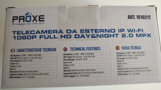 Cámara IP WiFi Exterior PROXE 2MP Full HD