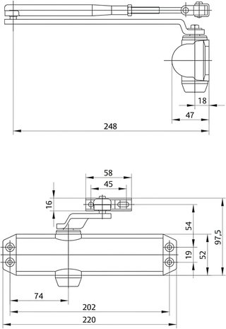 Cierrapuertas TESA DC120-EV1