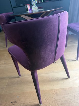 4 Sillas Comedor Diseño AM.PM Terciopelo
