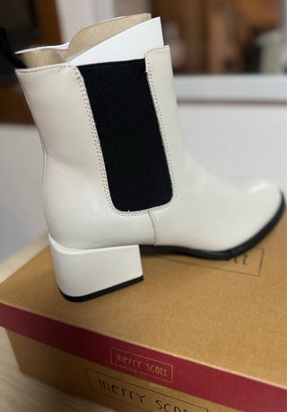 Botas Chelsea Mujer Merry Scott Blancas T.39