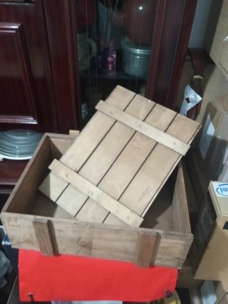 Caja de madera rústica
