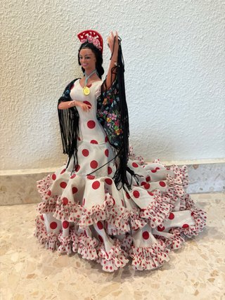 Muñeca Flamenca Gitana Vestido Lunares