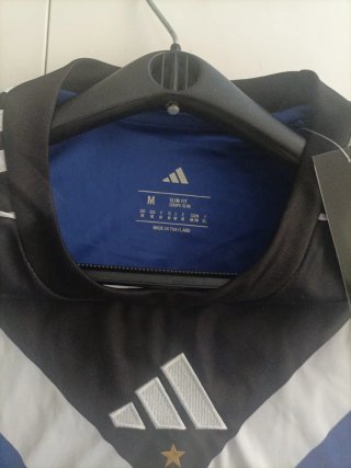 Camiseta Adidas Fútbol Azul y Negra