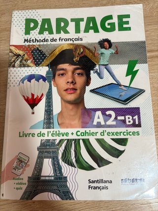 PARTAGE A2/B1 LIVRE+CAHIER
