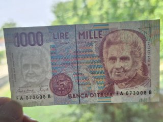 Banconota 1000 Lire Montessori