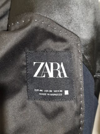 Traje Zara Hombre Negro/Azul