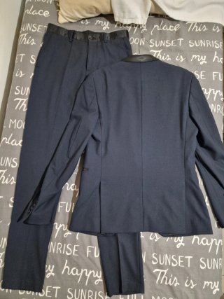 Traje Zara Hombre Negro/Azul