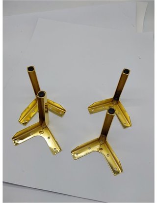 Gambe in metallo per mobili da 15 cm - 4 gambe metalliche moderne triangolari per mobili - gambe per divani - gambe per gabbie