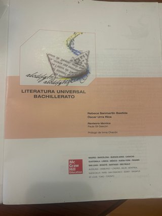 Literatura Universal. Bachillerato