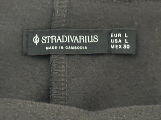 Falda-pantalón Stradivarius Negra Talla L