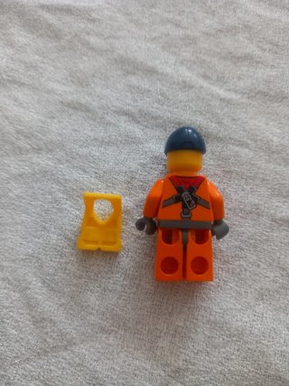 Minifigure Lego Arancione con Gilet