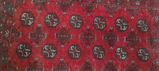 Alfombra persa Turkman de lana