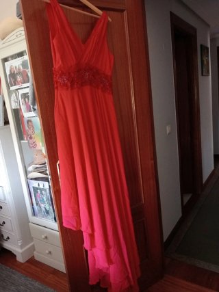 Vestido fiesta seda Pilar Nicolás Talla 40