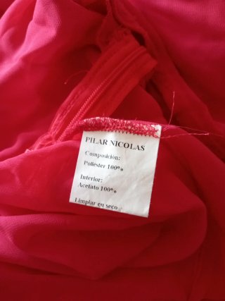 Vestido fiesta seda Pilar Nicolás Talla 40