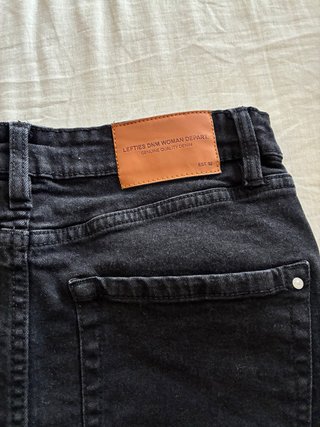 Falda vaquera midi Lefties negra
