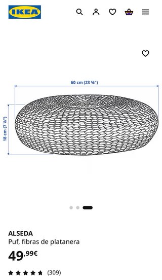 3 Puffs Rotondi IKEA - 60cm