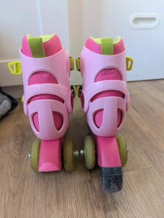 Patines Oxelo Niña Talla 26-28 Rosa + protecciónes