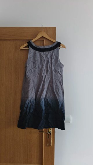Vestido gris y negro talla única