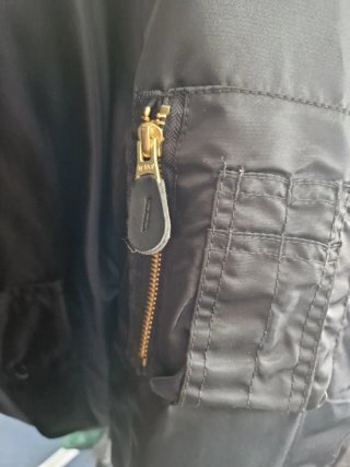 Chaqueta Bomber Negra Talla XXL