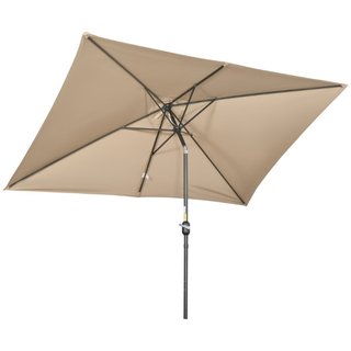 Ombrellone Rettangolare 2x3 m Pieghevole e Regolabile con