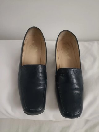 Zapatos de piel Azul