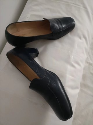 Zapatos de piel Azul
