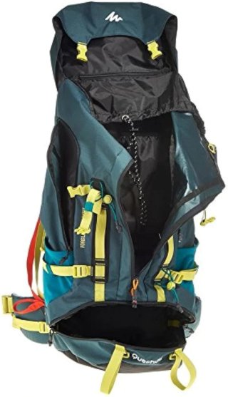 Mochila Quechua Verde/Azul 70L