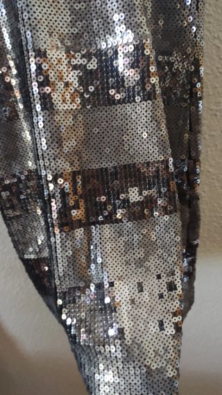 Vestido lentejuelas plata y negro