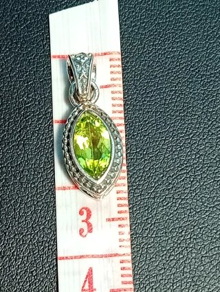 Colgante Plata Ley Piedra peridoto