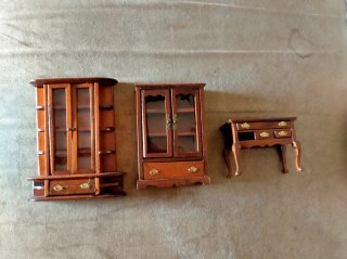 Lotto 15 Mobili Miniatura Legno