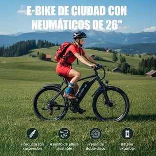 Bicicleta Eléctrica UNIBIKE Negra