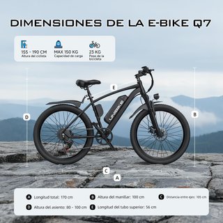 Bicicleta Eléctrica UNIBIKE Negra