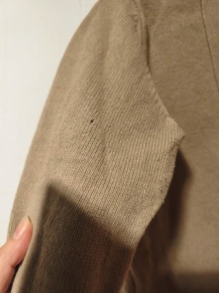 Chaqueta de punto marrón
