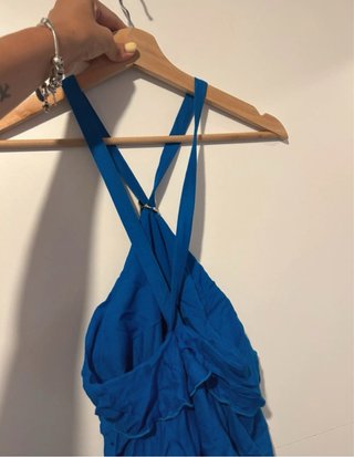 Vestido Zara azul volantes sin estrenar