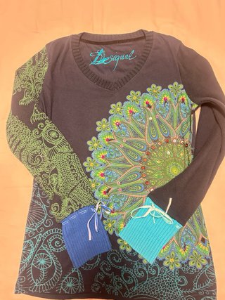 Jersey Desigual Mandala Verde y Marrón