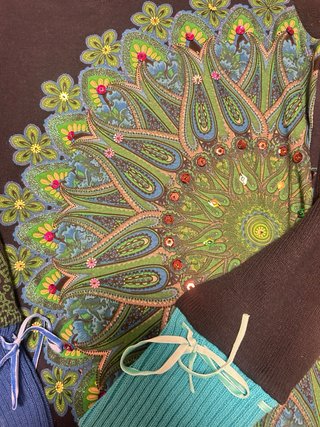 Jersey Desigual Mandala Verde y Marrón