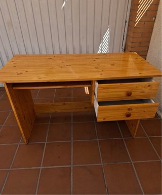 Scrivania in legno con cassetti misura 1,20x55x73