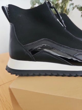 Botas DKNY Piel Textil Cremallera Negra