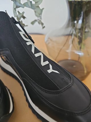 Botas DKNY Piel Textil Cremallera Negra