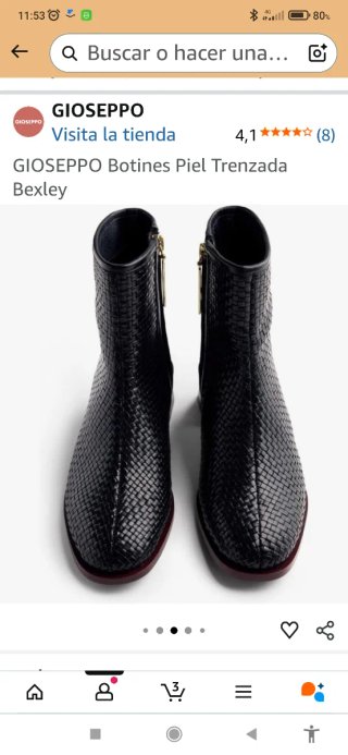 Botines GIOSEPPO piel trenzada talla 41 con etique