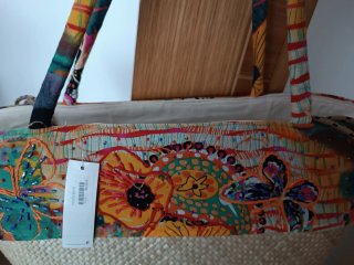 Bolso Capazo Mimbre Multicolor