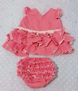 Vestido y braguita bebé flamenca lunares