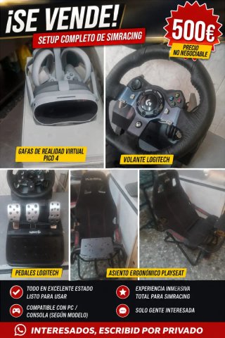 Setup Simracing VR Logitech Pico Playseat